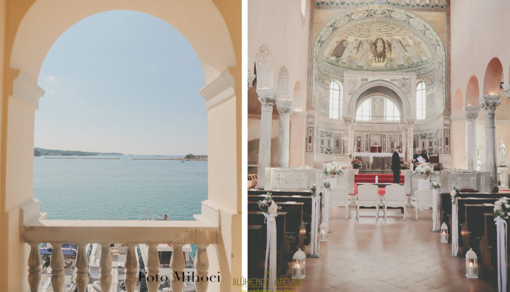 Villa Polesini, Kroatien, Hochzeit am Meer, Tischdekoration, Brautstrauß